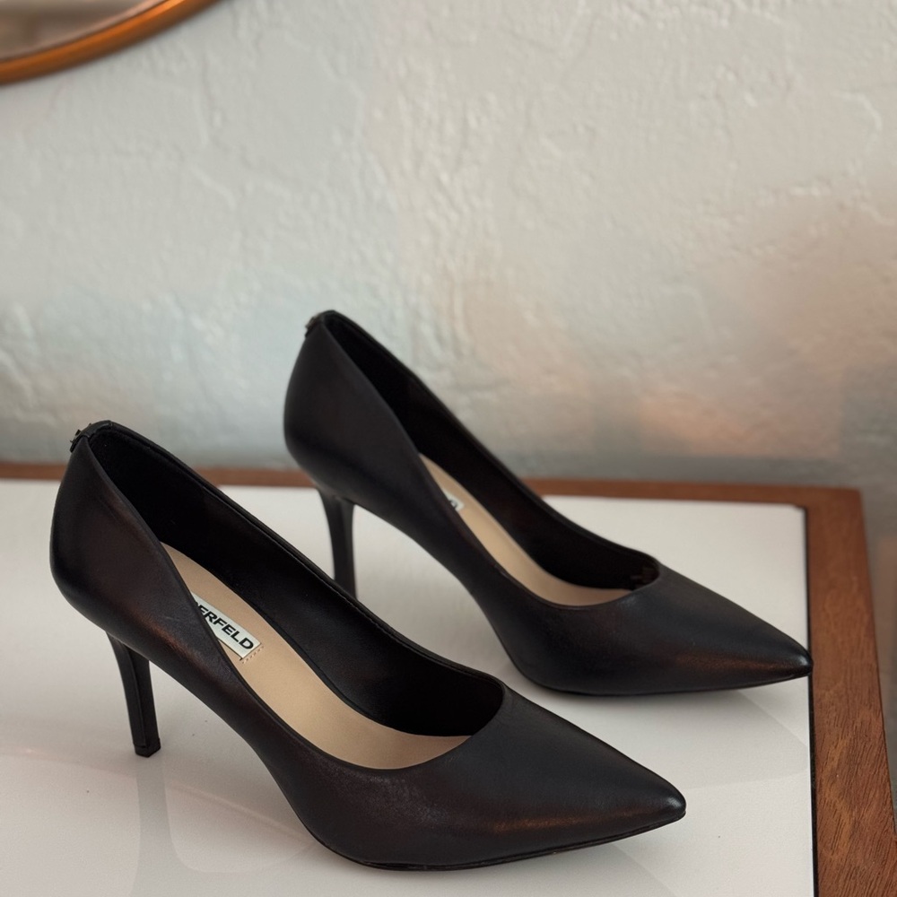 Black Karl Lagerfeld  Leather Heels